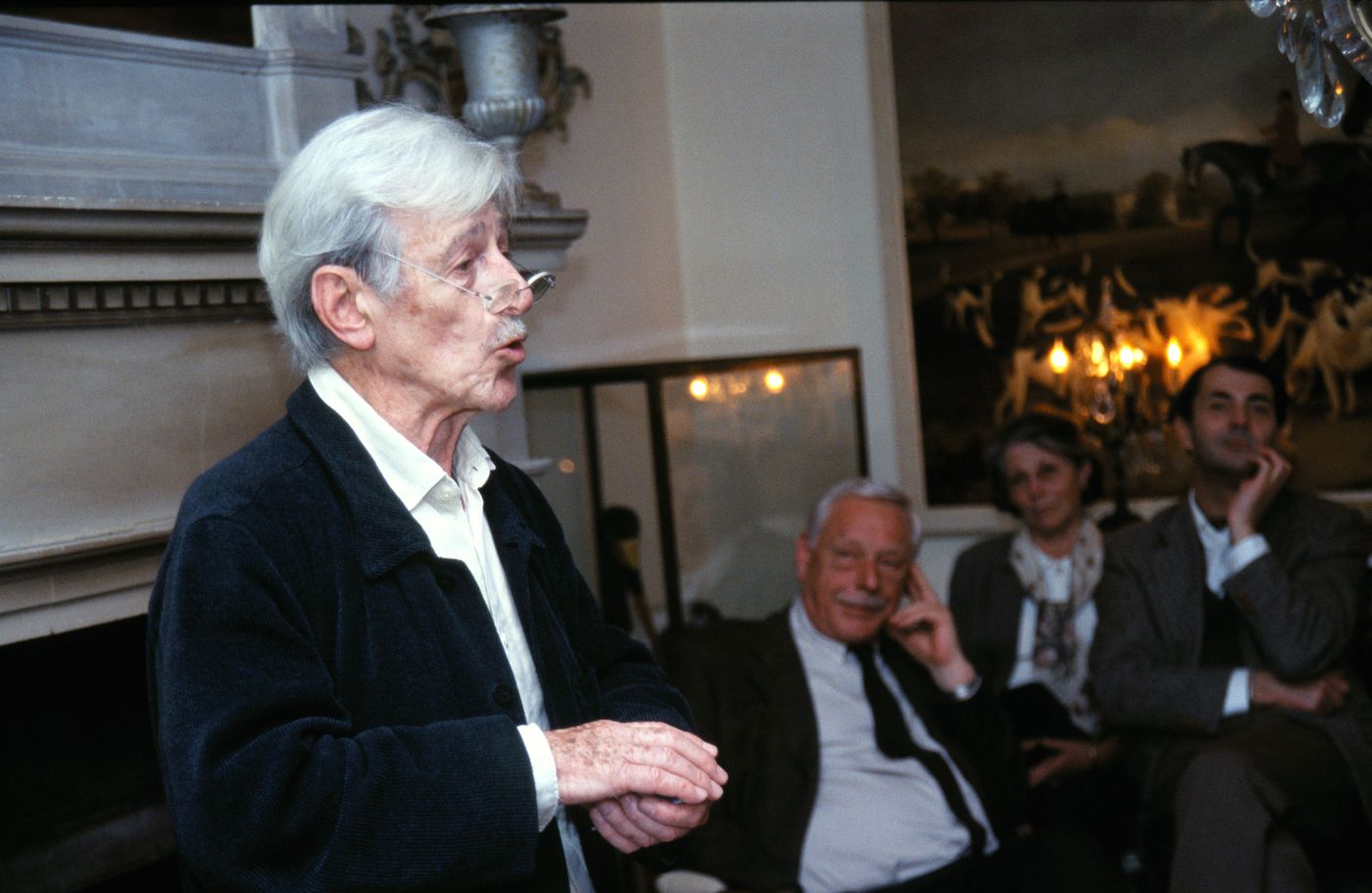 Hubert Nyssen pendant la causerie du 27 septembre 2003